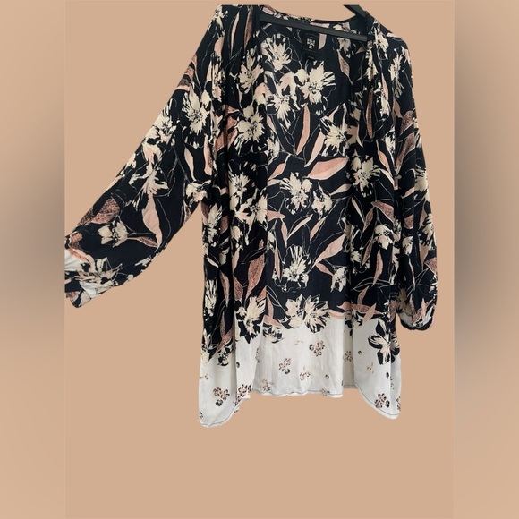 Billabong Floral Long Sleeve Kimono Cardigan, Size S/M - Picture 1 of 10